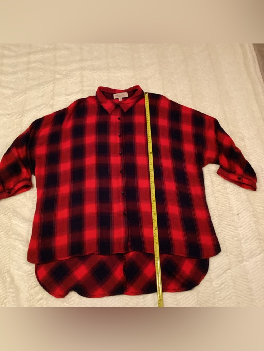 Women’s Philosophy Republic 2X Longsleeve Buttonfront Flannel Blouse